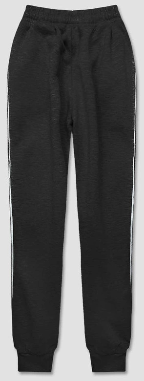 Komplet dresowy z krótką bluzą czarny (8c67-3)