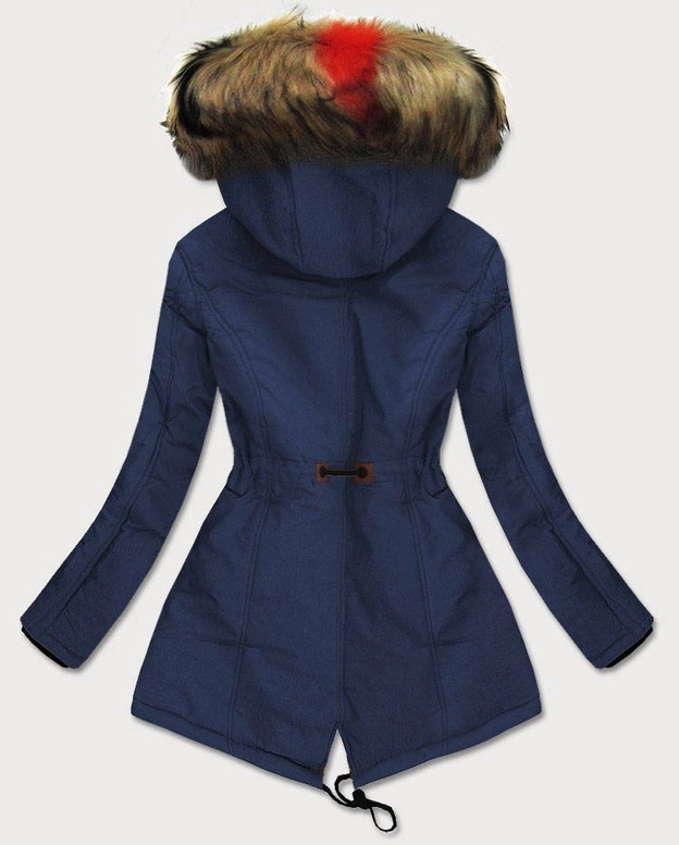 DAMSKA KURTKA ZIMOWA GRANATOWA (208-2)