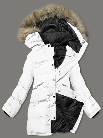 Damska kurtka zimowa biała (5M781-281)