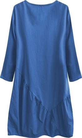 BAWEŁNIANA SUKIENKA OVERSIZE CHABROWA (306ART)