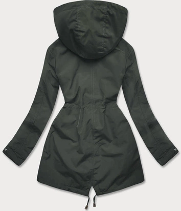 Cienka parka z ozdobnym wykończeniem army (16M9068-136)