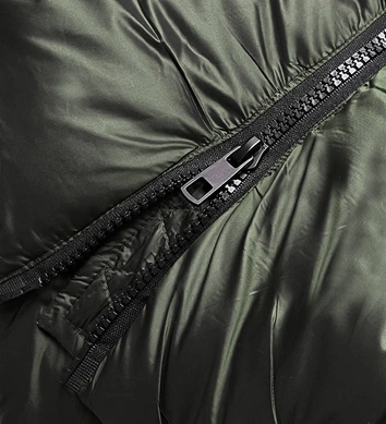 DŁUGA KURTKA ZIMOWA DAMSKA ZIELONY CIEMNY (23070-3)