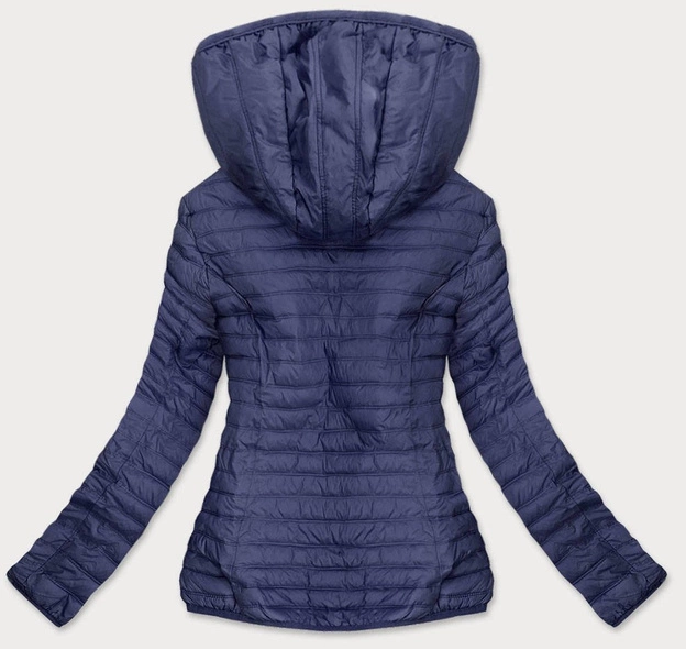 CIENKA PIKOWANA KURTKA DAMSKA GRANATOWA (B11-1)