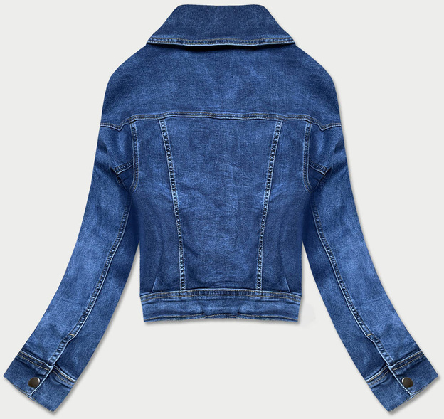 Jeansowa damska kurtka oversize granatowa (5679k)