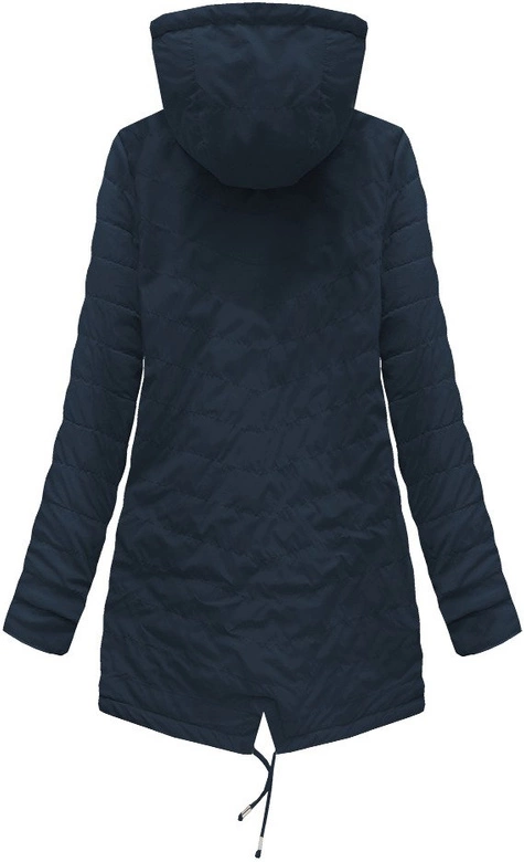 DWUSTRONNA PARKA Z KAPTUREM GRANATOWA (W0231BIG)