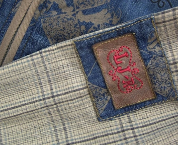 KRÓTKA KURTKA NA MISIU NIEBIESKO-BRĄZOWA (378ART)