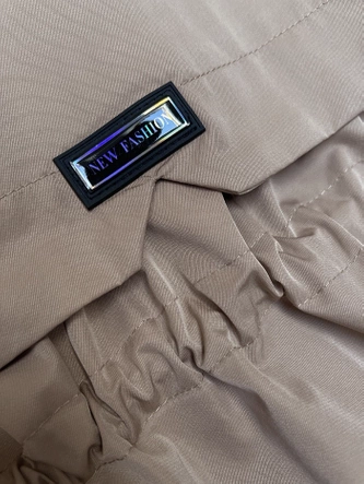 Parka z ozdobną podszewką BH Forever ciemny beż(2) (BH-2401)