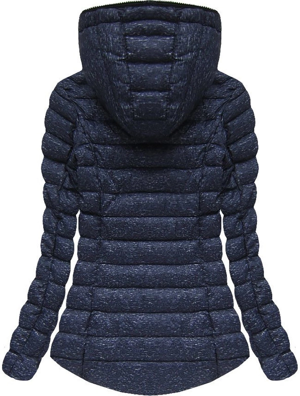 PIKOWANA KURTKA Z KAPTUREM GRANATOWA (7149BIG)