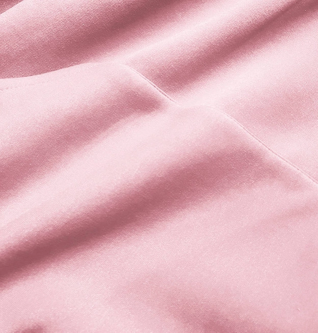 DŁUGA BAWEŁNIANA BLUZA DAMSKA Z KAPTUREM PUDROWY RÓŻ (749ART)