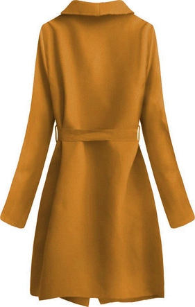 MINIMALISTYCZNY PŁASZCZYK MUSZTARDOWY 2 (552ART)