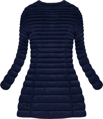 DŁUŻSZA PIKOWANA KURTKA GRANATOWA (X7148X)