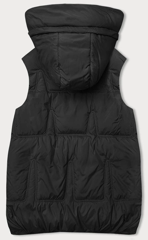 Puchowa kamizelka damska czarna (B8153-1)