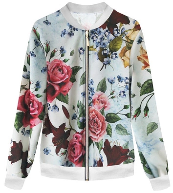 CIENKA BLUZA TYPU BOMBER BIAŁA (261/3ART)