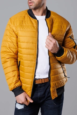 Pikowana bomberka męska ciemnożółta (MY02-23)