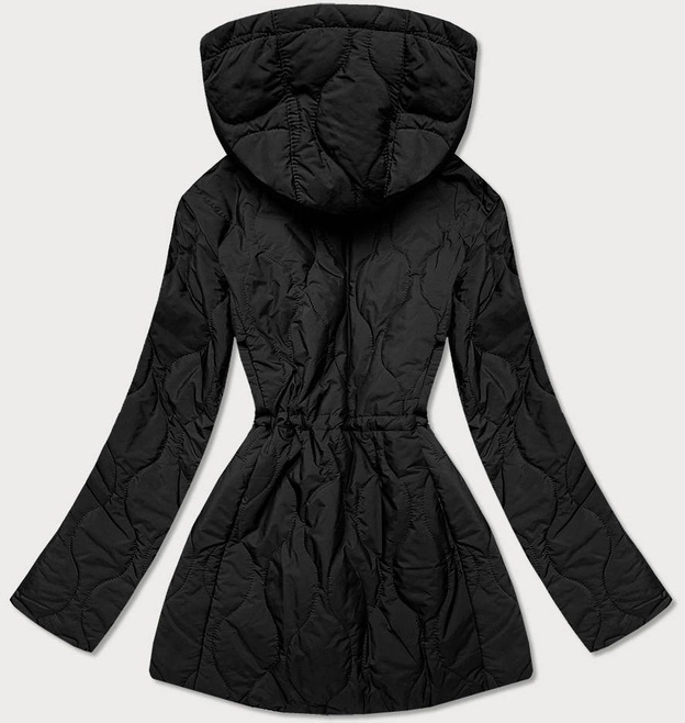 Pikowana kurtka dwustronna damska czarno-czerwona (mhm-w589big)