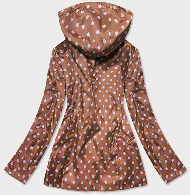 KURTKA DAMSKA TYPU 2W1 KARMEL-KROPKI (R8893)
