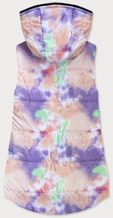 Kolorowa kamizelka damska pomarańczowo-fioletowa (1748)