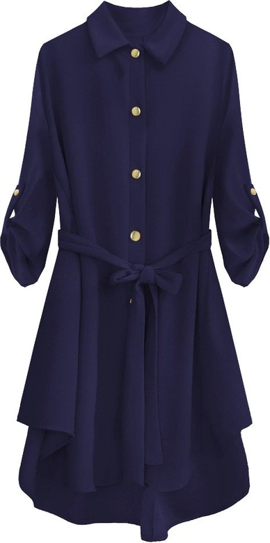 DŁUGA KOSZULA OVERSIZE GRANATOWA (538ART)