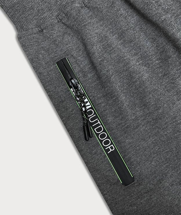 Krótkie spodenki męskie ciemne szare (8K922-5)