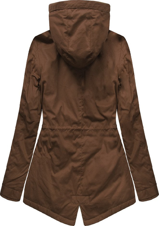 KURTKA TYPU PARKA BRĄZOWA (B2664)