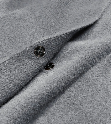 DŁUGA KAMIZELKA A'LA WEŁNA GRAFITOWA (B3001)