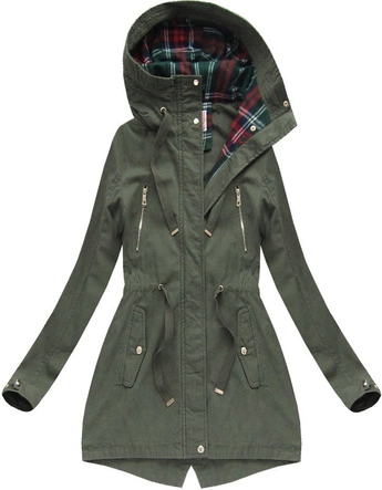 BAWEŁNIANA PARKA Z KAPTUREM KHAKI 2 (XW150X)