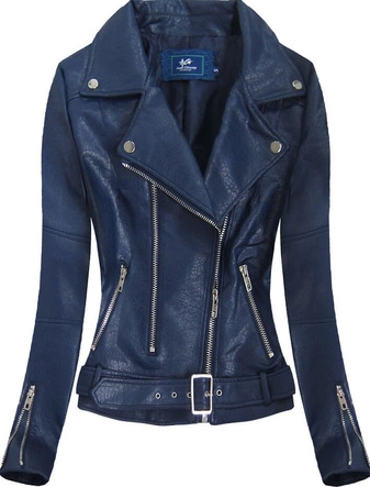 RAMONESKA Z EFEKTEM POPĘKANEJ SKÓRY GRANATOWA (C1018)