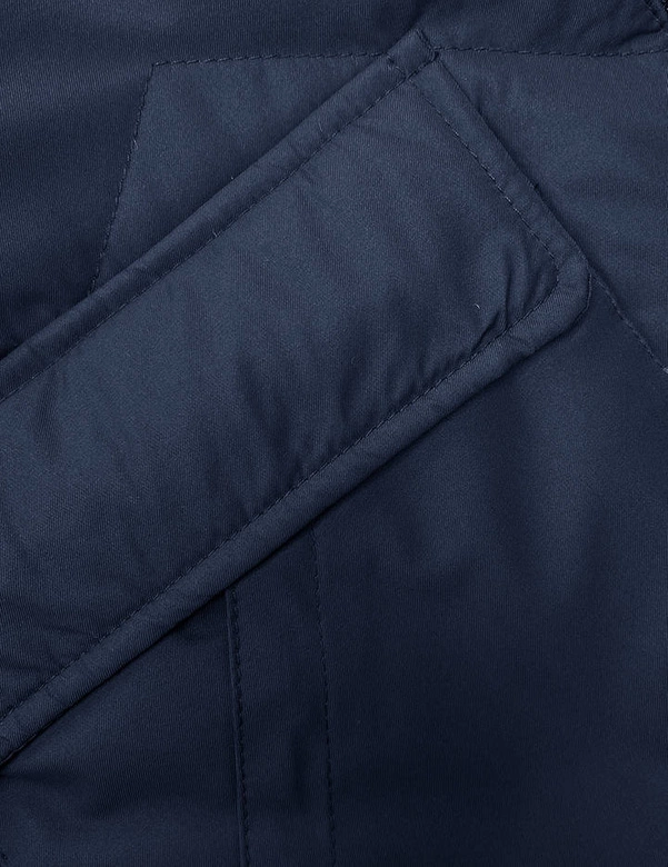 Puchowa dwustronna kamizelka damska granatowa (5M3179-215)