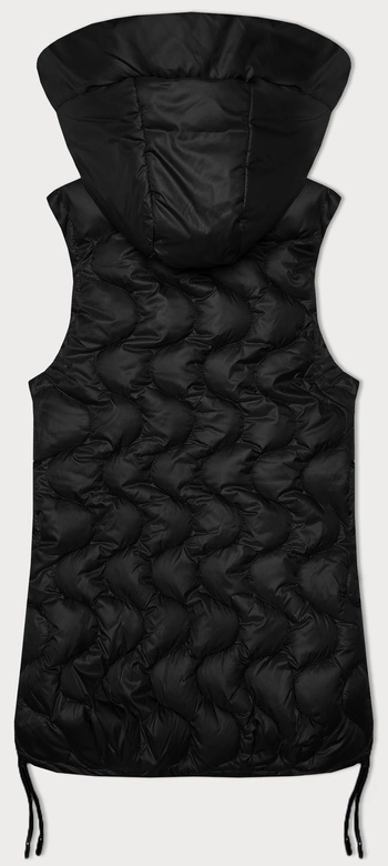 Bezrękawnik damski z ozdobnym pikowaniem S'West czarny (B8338-1)