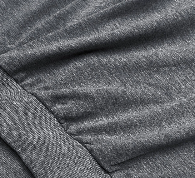 Cienka bluza dresowa damska ze ściągaczami ciemna szara (68W05-5)