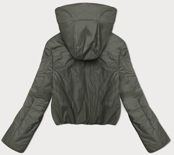Krótka kurtka damska z kapturem S'West zielona (B8246-11)