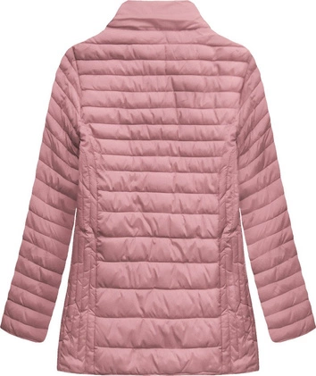 PIKOWANA KURTKA Z KAPTUREM RÓŻOWA (XW262BIGX)