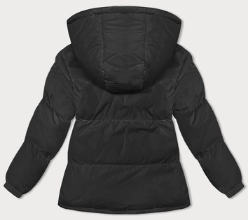 Damska kurtka zimowa z kapturem czarna (5M3169-392)