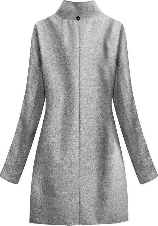 BAWEŁNIANY PŁASZCZ Z KAPTUREM SZARY (535ART)