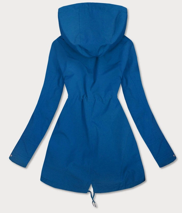 DWUSTRONNA KURTKA PARKA DAMSKA NIEBIESKA-PEPITKA (W353-1)