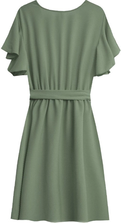 SUKIENKA Z KOPERTOWYM DEKOLTEM KHAKI (346ART)