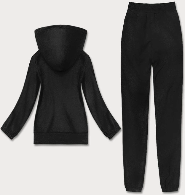 Polarowy dres damski czarny (ZCH2210)