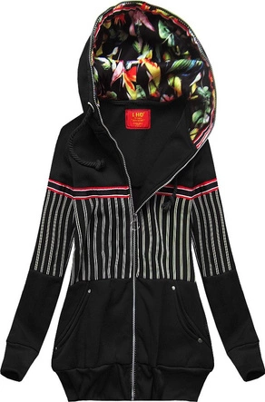 DŁUŻSZA FINEZYJNA BLUZA CZARNA (616A)