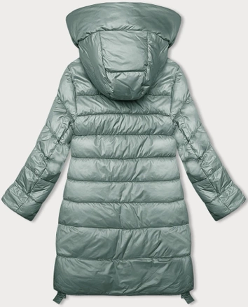 Puchowa kurtka zimowa damska Glakate miętowa (LU-238002#)