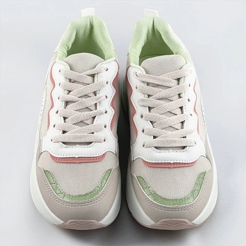 Damskie adidasy na grubszej podeszwie beżowe (bs-05)