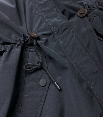 KURTKA - PARKA DAMSKA GRANATOWA (6365BIG)