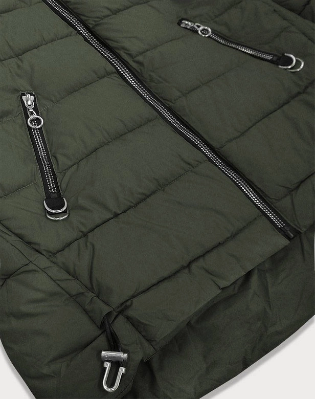 PIKOWANA DAMSKA KURTKA Z KAPTUREM KHAKI (1907)