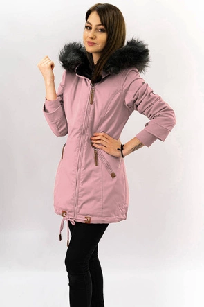 WODOODPORNA PARKA DAMSKA RÓŻOWA (M-923)