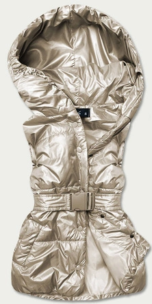 Bezrękawnik damski oversize beżowy (ka-016)
