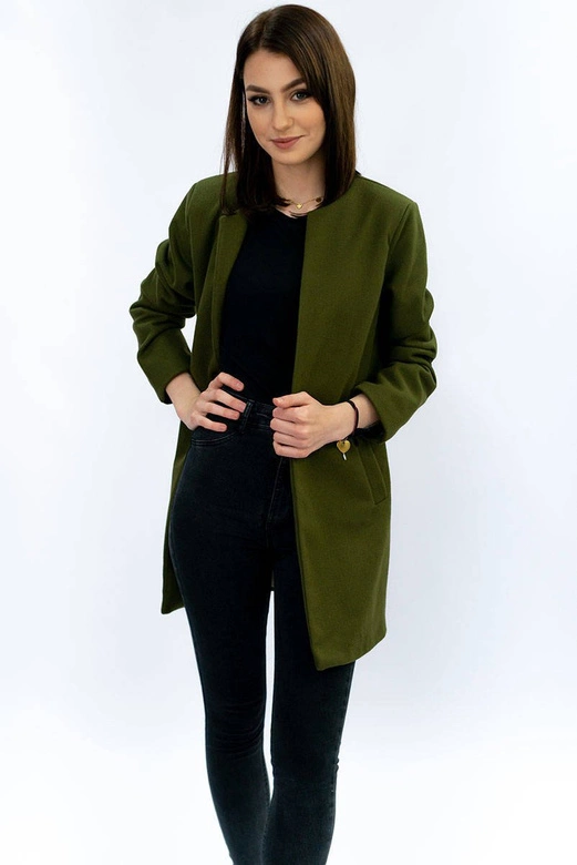 MINIMALISTYCZNY PŁASZCZ KHAKI (172/1ART)