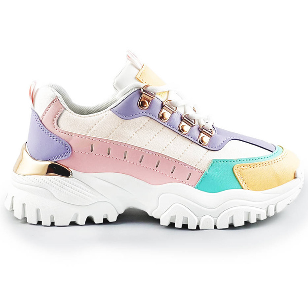 Kolorowe sneakersy damskie (ad-580)