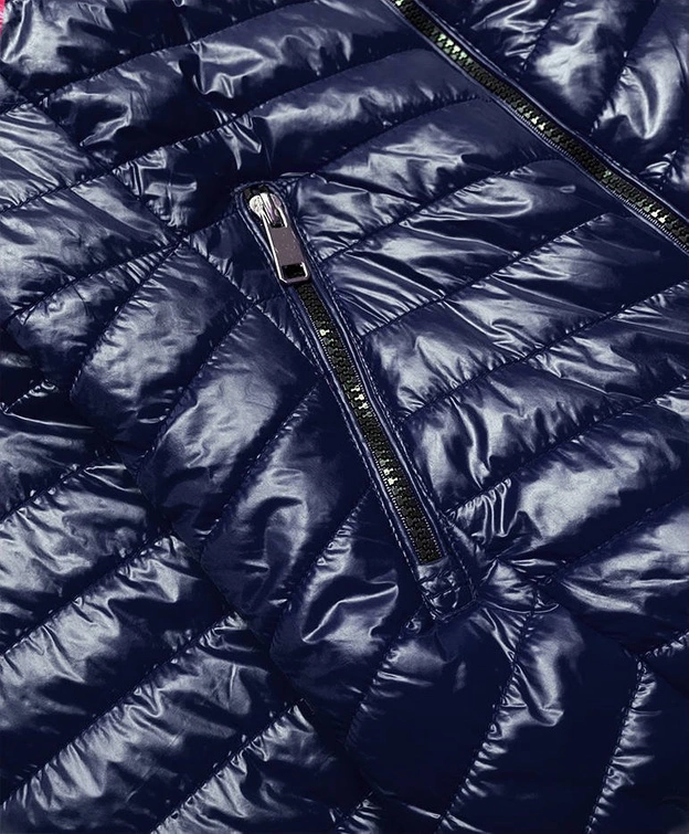 PIKOWANA KURTKA DAMSKA GRANATOWA (6384)