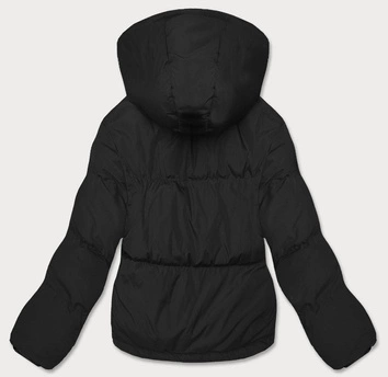 Przejściowa krótka kurtka z kapturem czarna (5M3117-392)