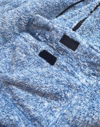 Pluszowa damska bluza melanż niebieska (hh008-9)