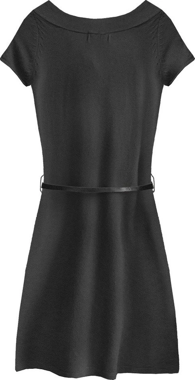 SWETERKOWA SUKIENKA MINI CZARNA (1520)